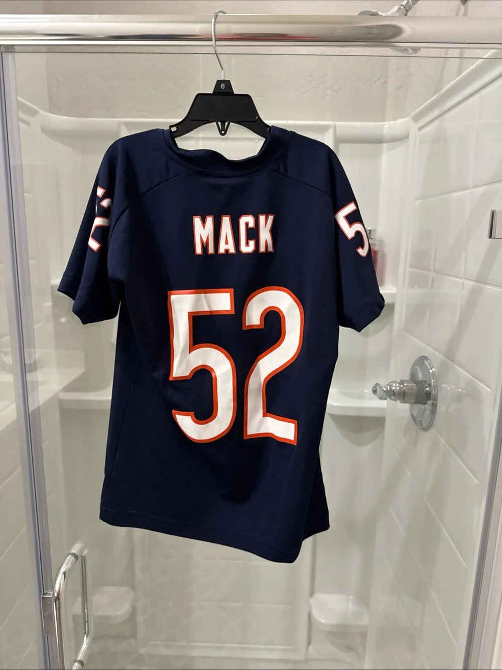 Kids Navy Blue #52 Mack Football Jersey